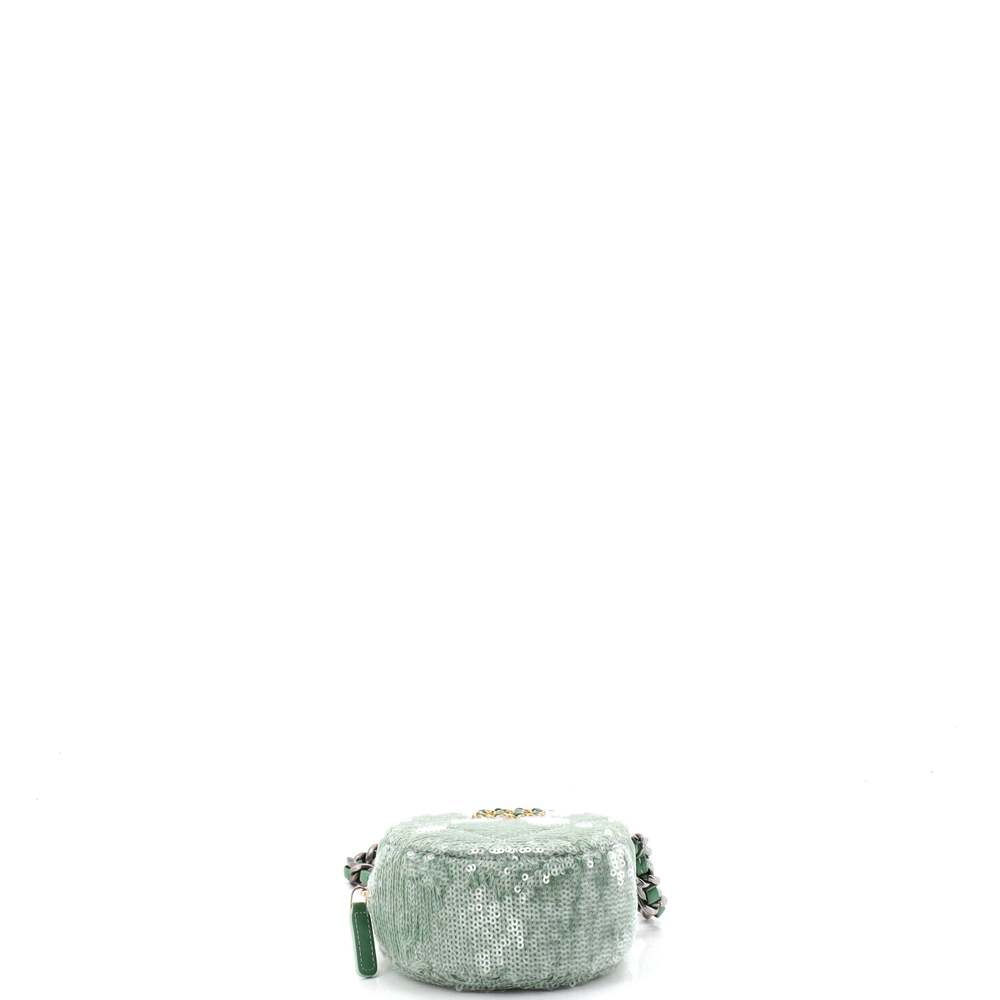Chanel 19 Round Clutch With Chain #253946C21B - Picture 4 of 6